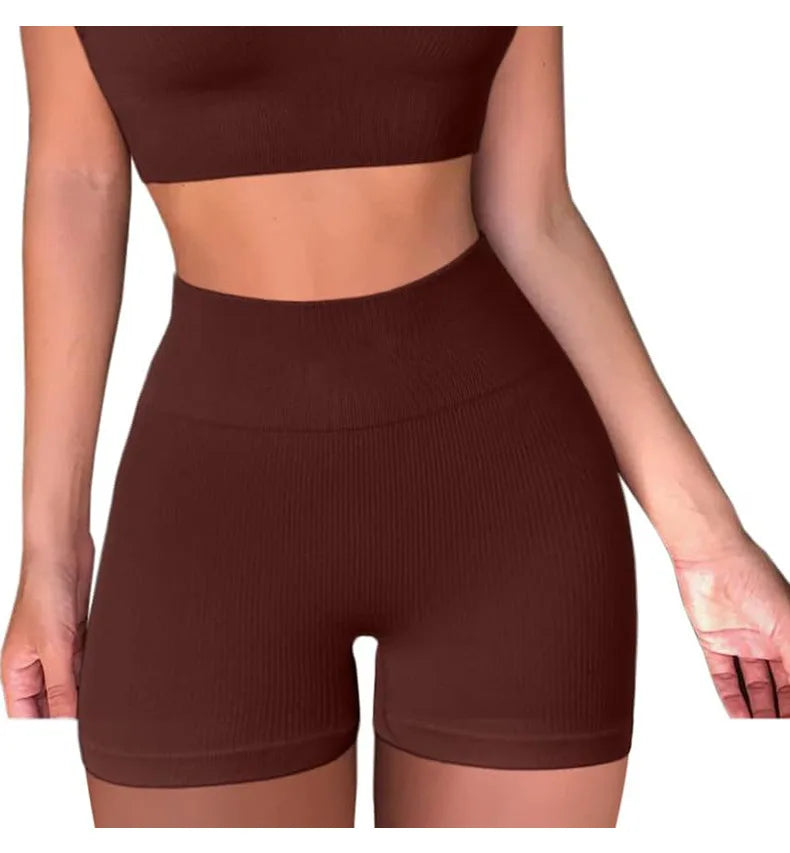 Seamless High-Waist Gym Shorts for Women – Breathable, Slim Fit, Summer Activewear - 3KDyn